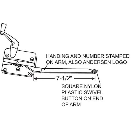 Strybuc Casement Operator Bronze 750-0531108